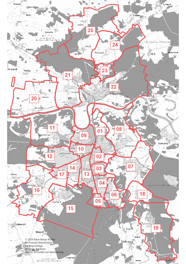 Stadtbezirke Dessau-Roßlau
